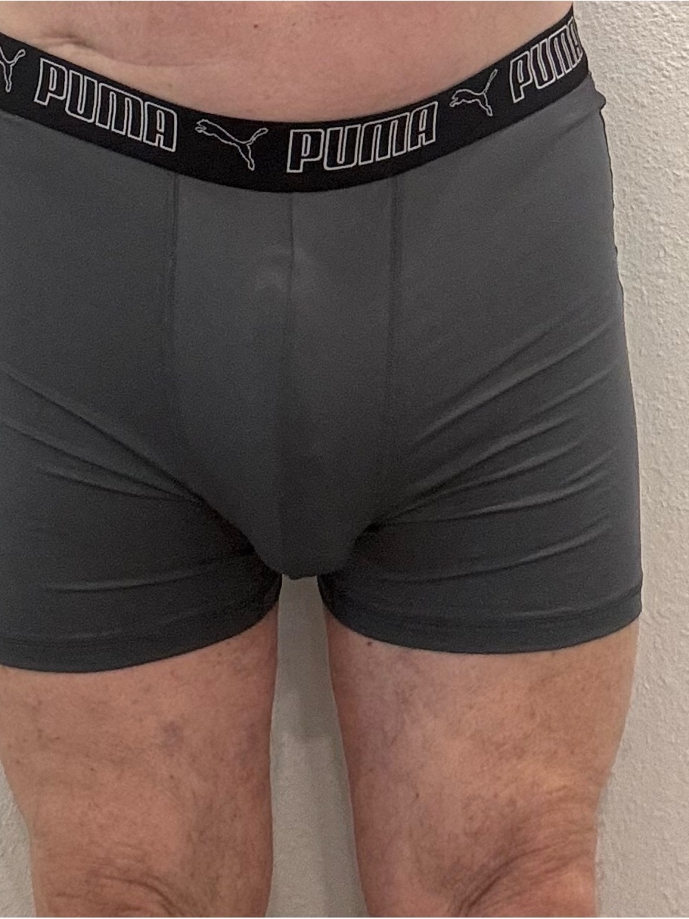 Puma Black & Gray Stretch Boxer Briefs with Logo Waistband